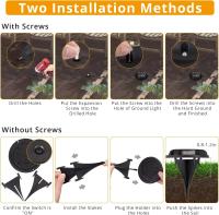 4 Luces Solares de Tierra para Exterior, Luces Solares con 12 LEDs, Luces de Jardín impermeables con Luces laterales para Jardín, patio, chimenea de entrada, céped - details 2