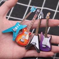 Guitarra Miniatura Electrónica Para Casa De Muñecas Accesorio De Escena Popular Modelo De Simulación En Madera - details 12