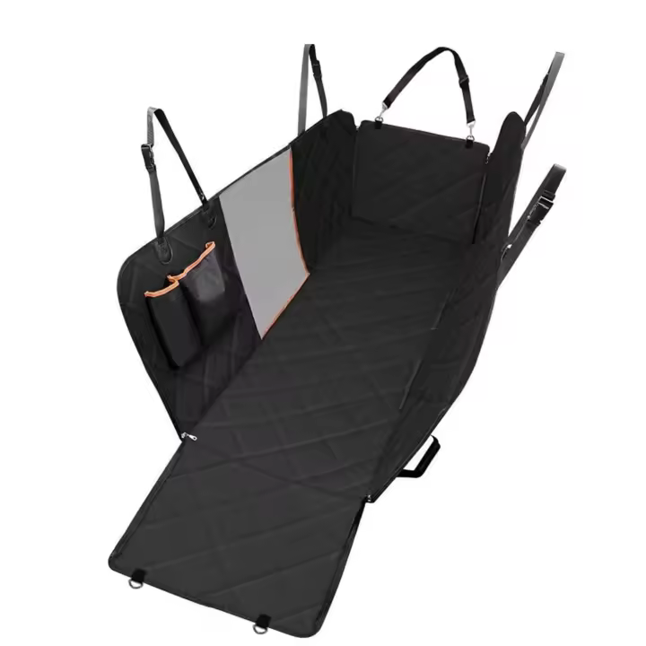 COTTECOTA-Cubre Asientos de Coche para Perros 133x140cm Funda para Mascotas, Estilo Hamaca– Resistente al Agua y Hamaca Convertible con Solapas Laterales Extras, Funda de Asiento Trasero Antideslizante Funda para Maletero de Coche Cinturon perro(4001 - 1