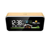 Estación Meteorológica Inalámbrica Con Reloj De Madera Termómetro Y Higrómetro Digital Sensor Inalámbrico Para El Hogar Temporada Estación Del Año - details 7