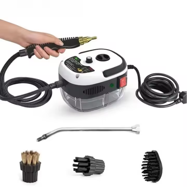 Limpiador a vapor portátil de 2500 W, máquina de lavado a presión con esterilización a alta temperatura para el hogar, el coche, la cocina y el aire acondicionado - 1