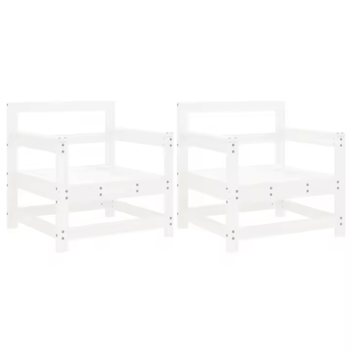 2 Unidades Madera maciza Pine Blanco - 1