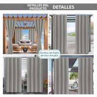 Cortinas De Patio Grande Impermeables Para Exteriores Bloqueo De Sol Jardín Cortinas Térmicas Gruesas Para Gazebo Pergola Ventanas Modernas De Polyester Algodón - details 16