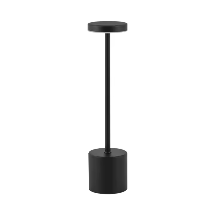 Lámpara De Escritorio Recargable LED Con Táctil 3 Temperaturas De Color Acero Inoxidable Luz Ambiente Creativa Para Hotel Decoración De Mesa - 1