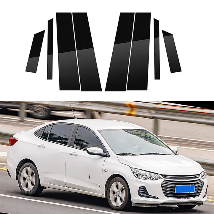 8Pcs Tornillos De Pared Negros Brillantes Para Chevrolet Onix 2020-2023 Adornos De Puerta Accesorio De Cubierta De Moldura - 1