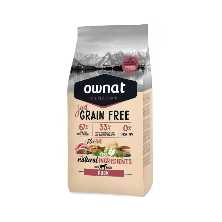Alimento seco para perro OWNAT GRAIN FREE JUST , sin cereales , pienso nutritivo para darle a tu mascota una dieta equilibrada y saludable Platz K9 S.L. - 1