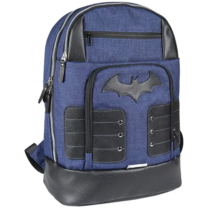 DC Comics Batman Cerdá Mochila Azul Infantil con Cremalleras Resistentes - 1