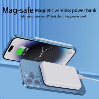 Power Bank 6500mAh Magnético,Banco de energía magnético, Bateria Externa mag-Safe,Batería Inalámbrico 15W,PD 20W, Carga Rapida Inalámbrico Cargador Portátil Compatible con iPhone 15/14/13/12 Pro/Pro MAX, Android, Color Blanco - details 3