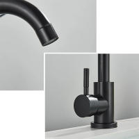 Grifo De Baño De Acero Inoxidable 304 Mezclador De Agua Caliente Y Fría Con Rotación De 360 Grados Monohandle Moderno - details 13