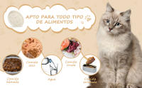 PETTOM Comedero Antivoracidad para Gatos Perros Pequeños, Cuenco Tazon Platos Interactivo con Fondo Antideslizante para Comida Lenta Gato Mascotas Perro Pequeño 16x16 cm - details 6