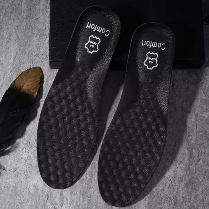1Par De Suela De Cuero Para Zapatos Soporte De Arco Ortopédico Para Plantar Fasciitis Almohadillas Absorbentes De Choque De Cuero Vacío - 1