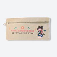 YOSIQUESE Estuche solidario  Modelo: Mi nivel de energía se mide en decibelios de rock  Productos y regalos solidarios hechos por personas con discapacidad - details 3