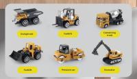 Juego De 6 Piezas De Camiones De Trabajo De Aleación Para Niños Juguetes De Vehículos De Construcción Clásicos Para Niños Mayores De 3 Años Regalos Para Niños Hombres - details 2