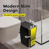 Cesta De Basura De Baño 10L Con Tapa De Presión Ecológica Para Toilette Dormitorio Sala De Estar - Recipiente De Desperdicios De Plástico Con Tapa Pop-Up - details 2