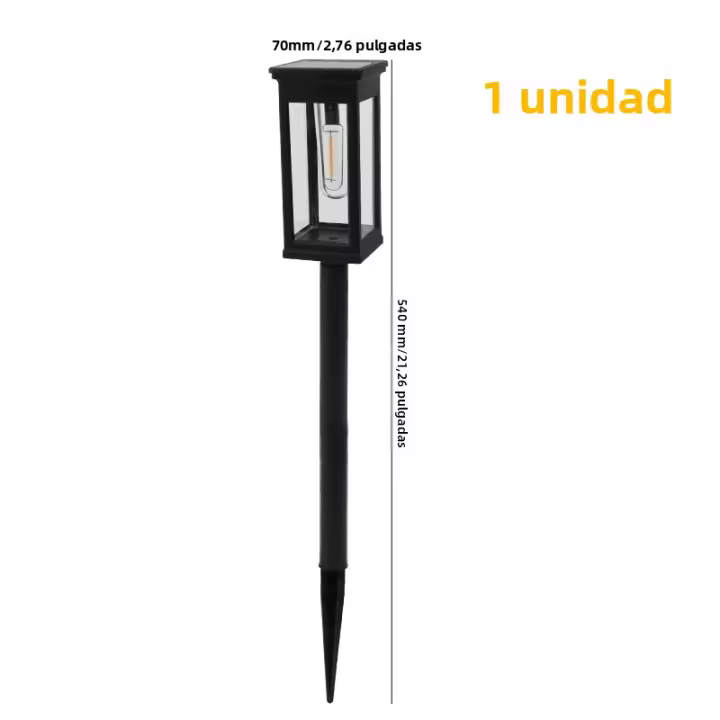 2PCS Luz Solar Para Camino Exterior Impermeable Decorativa Para Jardín Paisaje De Yarda Trasera Iluminación De Camino - 1