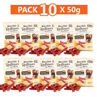 Yommy Pack De 50g-500g Barritas Rellenas Para Perros 50g/Paquete, Golosinas Sticks Para Perro, Delicioso Sabor A Rolls De Pollo, Cheddas Y Panceta, Carne Asada, Snacks De Piel Para Perros - details 9
