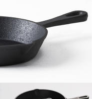 Sartén De Hierro Fundido 20cm Antideslizante Para Carne Frita Huevos Y Panqueques Universal Para Estufa De Gas Y Inducción - details 6
