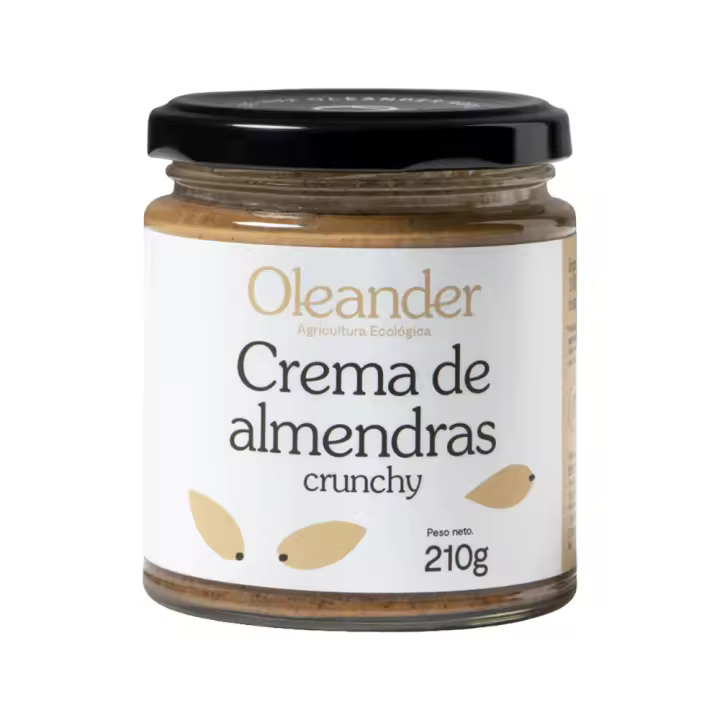 Crema de Almendra Crunchy 210g Oleander – 100% Natural, Crujiente y Nutritiva - 1
