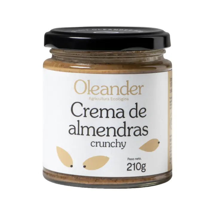 Crema de Almendra Crunchy 210g Oleander – 100% Natural, Crujiente y Nutritiva - 1