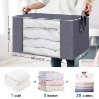 Bolsa De Almacenamiento De Ropa Grande Plegable Para Organizar El Armario Del Dormitorio Contenedores Para Manta - details 2