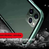 Funda De Teléfono Metálica Magnética 360° De Protección Total Para iPhone 15 14 13 12 11 pro Max X XS XR 8 7 plus Con Bumper De Vidrio Doble Lado - details 5