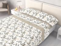 Juego de sábanas pirineo invierno 120 g – Cilene Beige bajera 30 cm + largo 200 cm – camas 90 | 105 | 135 | 150 y 180 cm| Mercatienda.es - details 1