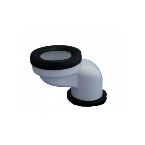 Manguito Evacuación PP para WC, Excéntrico, Máximo Desplazamiento (9cm) T-119 Ø90 con Junta Labiada TECNOAGUA 50703 - 1