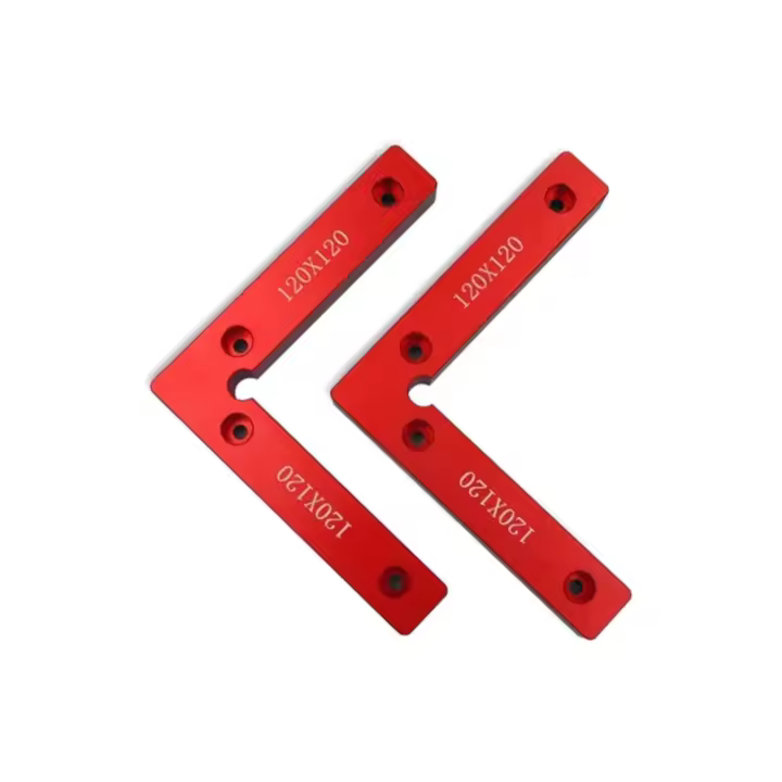 Regla de posicionamiento de bloque cuadrado L de posicionamiento de precisión de 90 grados de aluminio de 2 piezas - 120 mm - 1
