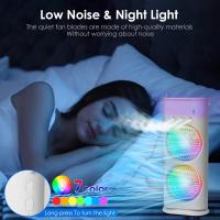 Aire acondicionado portátil, refrigerador de aire con LED de 7 Colores, temporizador, 3 velmodades, 120 ° Lap, Adelante - details 3