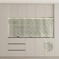 Cortinas Cortas Decorativas Estilo Europeo Retro Pastoral Para Decorar Ventanas Material 100% Poliéster Translúcidas Sin Capa Doble Instalación En Techo - details 1