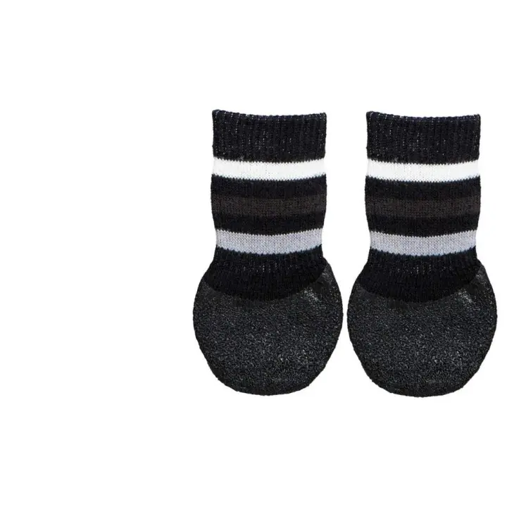TRIXIE Calcetines Perro, Antideslizantes, XL, 2uds, Negro - 1