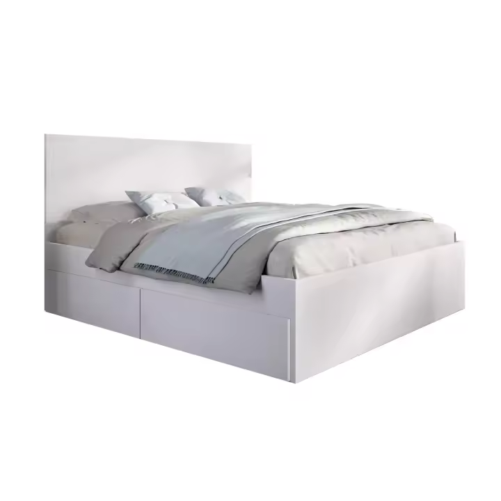 DEKIT GRUPO RIMOBEL LAGO - CAMA PARA DORMITORIO 135/140X190 CON 4 CAJONES - BLANCO - 100 x 145.4 x 195 - 1