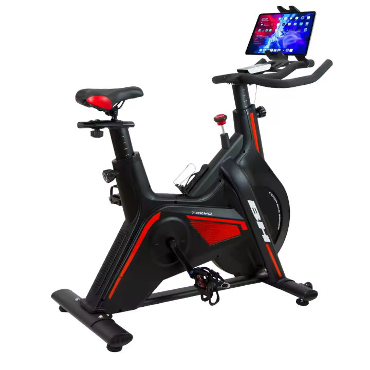 BH Fitness Tokyo H9181H | Ciclo Indoor Profesional con Freno Magnético y Volante de 20 kg para Entrenamientos Intensivos- CON SOPORTE PARA MOVIL - 1