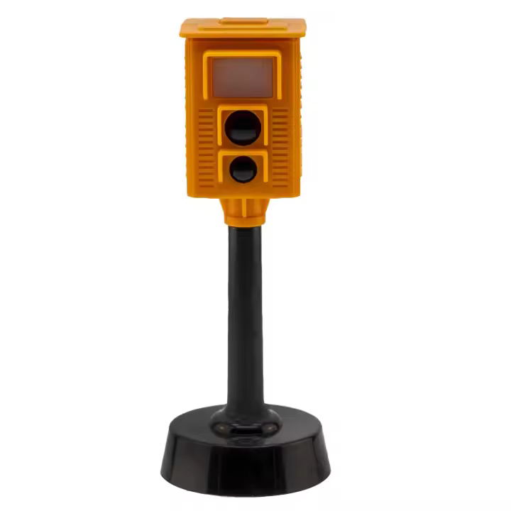 PLAYZOCO Señal trafico Radar Control Velocidad, Juguetes construcción, señal trafico Juguete, Accesorio señalización Juguetes, Mini Radar tráfico, 12 cm Altura, Compatible con Lego - 1