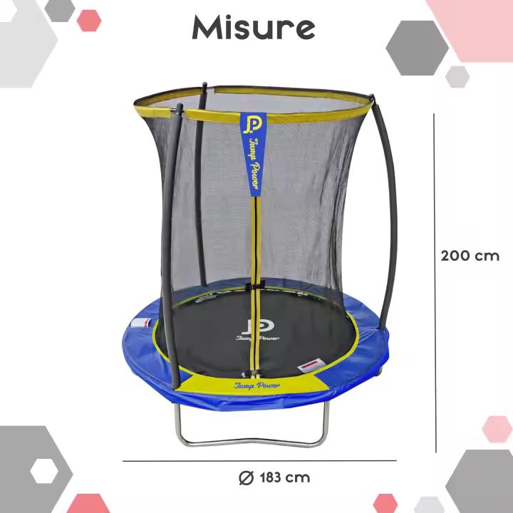 Trampolín Alfombra Elástica Para Jardín Red De Seguridad De Acero Galvanizado de (DE) (de 183 cm) Y (de 244 cm) - 1