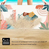 Toalla de playa de terciopelo de doble cara, toalla de baño estampada de microfibra, toalla deportiva, toalla grande - details 7