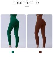 High Waist Leggings De Nylon Para Gimnasio Y Yoga Sensación De Desnudez Trousers Largos Para Mujer Push up Tights Fitness - details 3
