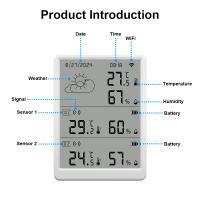 Kit De Termohigrómetro Inteligente Tuya WiFi Con Alerta De App Y 433MHz Sensor De Temperatura Y Humedad Para Gateway Wi-Fi 2.4GHz Y 433MHz - details 10