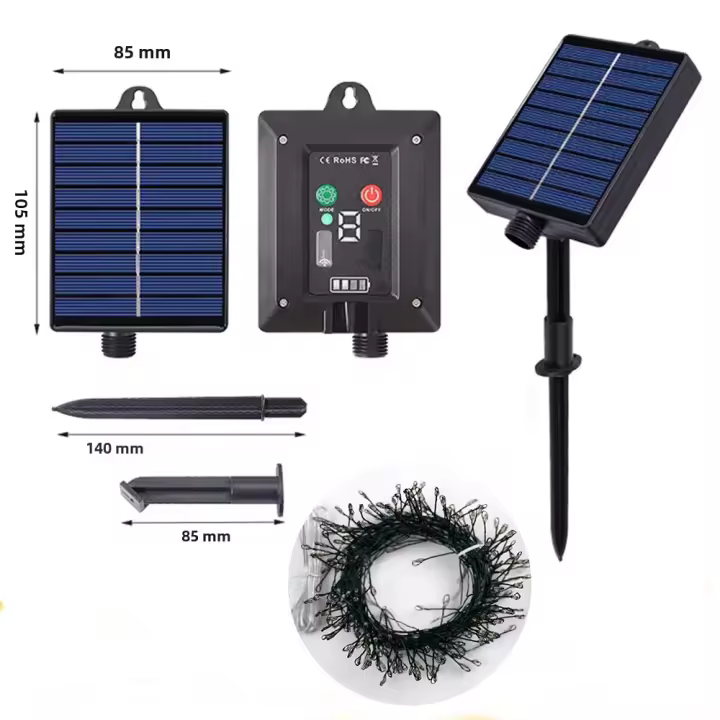 Luz De Cadena Solar Para Navidad Y Bodas 1000LEDs Decoración Exterior Y Interior IP44 Impermeable Cadena De Luces Festivas - 1