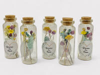 Lote de 10 Marcasitios con flores naturales secas y preservadas - regalos para invitados de boda, aniversarios, bautizos, comuniones: Recuerdo de boda, comunión, bautizo, aniversarios - details 3