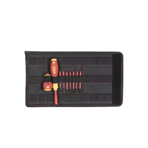 Wiha Juego de Destornilladores y Bits Slimvario® Ranurados, Pozidriv, Plusminus/pozidriv, 10 Unid., Bolsa Plegable - 1
