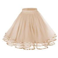 Falda Tutú Para Mujer De 50 Cm Cintura Elástica Versátil Mini Falda Flareada Casual Para Ballet Y Performance Material De Poliéster - details 3