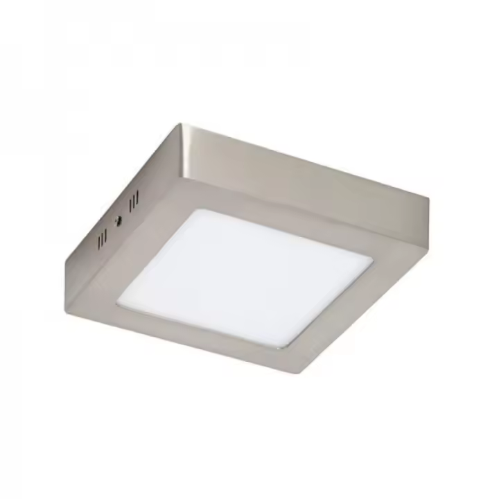 Plafón LED Cuadrado Gsc Garsaco 6W Marco Plata Luz Blanca 460 Lúmenes - 1