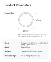Baseus 2PCS Anillo Magnético De Metal Para iPhone 15 14 13 12 11 pro Max Samsung Xiaomi Compatible Con Carga Inalámbrica - details 11
