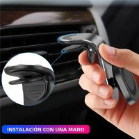Soporte De Teléfono Móvil Para Coche Con Ventilador De Aire Montaje En Ventosa Rotación 360 Grados Compatible Con Xiaomi iPhone 15 Samsung - details 1