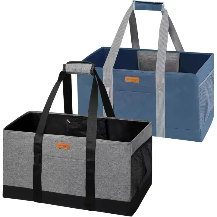Bolsa DE COMPRA extragrande with ASAS para guardar cosas, para picnics, Para La Playa, La Piscina y La Colada. Bolsa de Ventas reutilizable. - 1