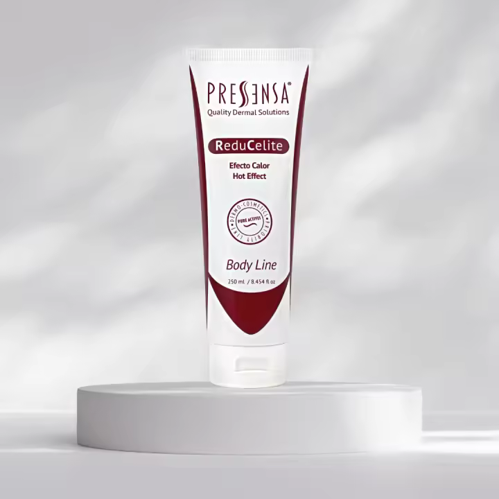 Pressensa - ReduCelite Gel Reductor Térmico – Anticelulítico con Cafeína, Carnitina y Provislim™ – Reafirma y Favorece la Eliminación de Grasa – Mejora visiblemente el aspecto de la piel con celulitis – Ideal para uso diario – 250 ml - 1