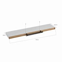 JOMIX Baldas Flotantes Blancas Estantes Flotantes (rebaja110cm) 26 Cm Fácil Montaje 5cm Cm - details 6