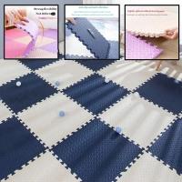 Alfombra De Gimnasio Deportiva Antideslizante EVA 30x30cm Espesor Aumentado Para Yoga Y Ejercicio En Casa Tapete De Suelo Grano De Hoja Protección - details 1
