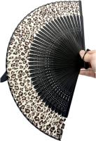 Abanico Madera abanicos plegable de Mano de Bambú con estampado de Leopardo - details 4
